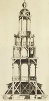 Picture 12 of 22 from Architectura chivilis : vertoonede verscheyde treffelijke cappen soo van toorens, kercke, als mede veelderhande voorname huysen, etc. : en eenige wenteltrappe dienstigh voor alle lief-hebbers en leerlingen van de bouw-konst (1670), leaf 49