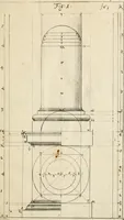 An illustration from Architectura civilis nova & antiqua : das ist von den fünff Säulen zu der Baukunst gehörig, wie dieselbige vom Vitruvio, Archimede, und andern alten Meistern auss rechtem fundament in gewisse Lehrsätz und Regeln abgefasset und begriffen ... (1663)