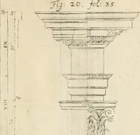 Picture 30 of 47 from Architectura civilis nova & antiqua : das ist von den fünff Säulen zu der Baukunst gehörig, wie dieselbige vom Vitruvio, Archimede, und andern alten Meistern auss rechtem fundament in gewisse Lehrsätz und Regeln abgefasset und begriffen ... (1663), leaf 64