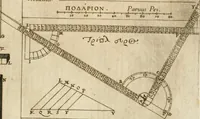 An illustration from Architectura civil recta y obliqua : considerada y dibuxada en el Templo de Ierusalen ... promovida a suma perfeccion en el templo y palacio de S. Lorenço cerca del Escurial ... (1678)