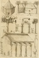 An illustration from Architectura civil recta y obliqua : considerada y dibuxada en el Templo de Ierusalen ... promovida a suma perfeccion en el templo y palacio de S. Lorenço cerca del Escurial ... (1678)