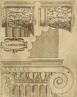An illustration from Architectura civil recta y obliqua : considerada y dibuxada en el Templo de Ierusalen ... promovida a suma perfeccion en el templo y palacio de S. Lorenço cerca del Escurial ... (1678)