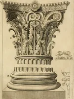 An illustration from Architectura civil recta y obliqua : considerada y dibuxada en el Templo de Ierusalen ... promovida a suma perfeccion en el templo y palacio de S. Lorenço cerca del Escurial ... (1678)