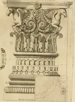 An illustration from Architectura civil recta y obliqua : considerada y dibuxada en el Templo de Ierusalen ... promovida a suma perfeccion en el templo y palacio de S. Lorenço cerca del Escurial ... (1678)