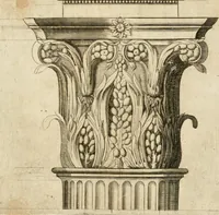 An illustration from Architectura civil recta y obliqua : considerada y dibuxada en el Templo de Ierusalen ... promovida a suma perfeccion en el templo y palacio de S. Lorenço cerca del Escurial ... (1678)