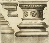 An illustration from Architectura civil recta y obliqua : considerada y dibuxada en el Templo de Ierusalen ... promovida a suma perfeccion en el templo y palacio de S. Lorenço cerca del Escurial ... (1678)
