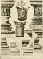An illustration from Architectura civil recta y obliqua : considerada y dibuxada en el Templo de Ierusalen ... promovida a suma perfeccion en el templo y palacio de S. Lorenço cerca del Escurial ... (1678)