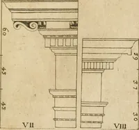 An illustration from Architectura civil recta y obliqua : considerada y dibuxada en el Templo de Ierusalen ... promovida a suma perfeccion en el templo y palacio de S. Lorenço cerca del Escurial ... (1678)