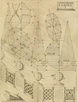 An illustration from Architectura civil recta y obliqua : considerada y dibuxada en el Templo de Ierusalen ... promovida a suma perfeccion en el templo y palacio de S. Lorenço cerca del Escurial ... (1678)