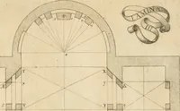 An illustration from Architectura civil recta y obliqua : considerada y dibuxada en el Templo de Ierusalen ... promovida a suma perfeccion en el templo y palacio de S. Lorenço cerca del Escurial ... (1678)
