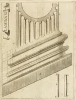 An illustration from Architectura civil recta y obliqua : considerada y dibuxada en el Templo de Ierusalen ... promovida a suma perfeccion en el templo y palacio de S. Lorenço cerca del Escurial ... (1678)