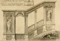 An illustration from Architectura civil recta y obliqua : considerada y dibuxada en el Templo de Ierusalen ... promovida a suma perfeccion en el templo y palacio de S. Lorenço cerca del Escurial ... (1678)