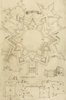 An illustration from Architectura civil recta y obliqua : considerada y dibuxada en el Templo de Ierusalen ... promovida a suma perfeccion en el templo y palacio de S. Lorenço cerca del Escurial ... (1678)