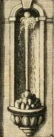 Picture 2 of 233 from Architectura curiosa nova, exponens 1. Fundamenta hydragogica, indolemq[ue] aquæ, aëris interventu in altum levandæ. 2. Varios aquarum ac salientium fontium lusus per varia spectatu jucunda epistomiorum seu siphonum genera. 3. Magnum amnissimorum fontium, machinarumq[ue] aquæductoriarum sumtu magno exstructarum, ac per Italiam, Britanniam, Germaniam &c. visendarum, numerum. 4. Specus artificiales sumtuosissimas, cum plerisq[ue] principum europæorum palatiis, hortis, aulis; nec non præcipuis monasteriis atq[ue] arcibus. 5. Cum auctario figurarum elegantissimarum, ad hortorum topiaria vario ductù dividenda, nec non conclavium laquearibus ac pavimentis segmentandis, itemq[ue] labyrinthis construendis, adhibendarum. Omnia 200 æri incisis... descripta (1664), leaf 10