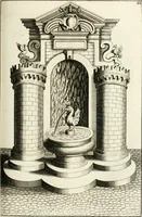 Picture 97 of 233 from Architectura curiosa nova, exponens 1. Fundamenta hydragogica, indolemq[ue] aquæ, aëris interventu in altum levandæ. 2. Varios aquarum ac salientium fontium lusus per varia spectatu jucunda epistomiorum seu siphonum genera. 3. Magnum amnissimorum fontium, machinarumq[ue] aquæductoriarum sumtu magno exstructarum, ac per Italiam, Britanniam, Germaniam &c. visendarum, numerum. 4. Specus artificiales sumtuosissimas, cum plerisq[ue] principum europæorum palatiis, hortis, aulis; nec non præcipuis monasteriis atq[ue] arcibus. 5. Cum auctario figurarum elegantissimarum, ad hortorum topiaria vario ductù dividenda, nec non conclavium laquearibus ac pavimentis segmentandis, itemq[ue] labyrinthis construendis, adhibendarum. Omnia 200 æri incisis... descripta (1664), leaf 228