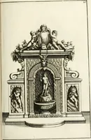 Picture 100 of 233 from Architectura curiosa nova, exponens 1. Fundamenta hydragogica, indolemq[ue] aquæ, aëris interventu in altum levandæ. 2. Varios aquarum ac salientium fontium lusus per varia spectatu jucunda epistomiorum seu siphonum genera. 3. Magnum amnissimorum fontium, machinarumq[ue] aquæductoriarum sumtu magno exstructarum, ac per Italiam, Britanniam, Germaniam &c. visendarum, numerum. 4. Specus artificiales sumtuosissimas, cum plerisq[ue] principum europæorum palatiis, hortis, aulis; nec non præcipuis monasteriis atq[ue] arcibus. 5. Cum auctario figurarum elegantissimarum, ad hortorum topiaria vario ductù dividenda, nec non conclavium laquearibus ac pavimentis segmentandis, itemq[ue] labyrinthis construendis, adhibendarum. Omnia 200 æri incisis... descripta (1664), leaf 234