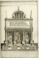 Picture 102 of 233 from Architectura curiosa nova, exponens 1. Fundamenta hydragogica, indolemq[ue] aquæ, aëris interventu in altum levandæ. 2. Varios aquarum ac salientium fontium lusus per varia spectatu jucunda epistomiorum seu siphonum genera. 3. Magnum amnissimorum fontium, machinarumq[ue] aquæductoriarum sumtu magno exstructarum, ac per Italiam, Britanniam, Germaniam &c. visendarum, numerum. 4. Specus artificiales sumtuosissimas, cum plerisq[ue] principum europæorum palatiis, hortis, aulis; nec non præcipuis monasteriis atq[ue] arcibus. 5. Cum auctario figurarum elegantissimarum, ad hortorum topiaria vario ductù dividenda, nec non conclavium laquearibus ac pavimentis segmentandis, itemq[ue] labyrinthis construendis, adhibendarum. Omnia 200 æri incisis... descripta (1664), leaf 238