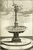 Picture 123 of 233 from Architectura curiosa nova, exponens 1. Fundamenta hydragogica, indolemq[ue] aquæ, aëris interventu in altum levandæ. 2. Varios aquarum ac salientium fontium lusus per varia spectatu jucunda epistomiorum seu siphonum genera. 3. Magnum amnissimorum fontium, machinarumq[ue] aquæductoriarum sumtu magno exstructarum, ac per Italiam, Britanniam, Germaniam &c. visendarum, numerum. 4. Specus artificiales sumtuosissimas, cum plerisq[ue] principum europæorum palatiis, hortis, aulis; nec non præcipuis monasteriis atq[ue] arcibus. 5. Cum auctario figurarum elegantissimarum, ad hortorum topiaria vario ductù dividenda, nec non conclavium laquearibus ac pavimentis segmentandis, itemq[ue] labyrinthis construendis, adhibendarum. Omnia 200 æri incisis... descripta (1664), leaf 280