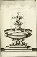 Picture 129 of 233 from Architectura curiosa nova, exponens 1. Fundamenta hydragogica, indolemq[ue] aquæ, aëris interventu in altum levandæ. 2. Varios aquarum ac salientium fontium lusus per varia spectatu jucunda epistomiorum seu siphonum genera. 3. Magnum amnissimorum fontium, machinarumq[ue] aquæductoriarum sumtu magno exstructarum, ac per Italiam, Britanniam, Germaniam &c. visendarum, numerum. 4. Specus artificiales sumtuosissimas, cum plerisq[ue] principum europæorum palatiis, hortis, aulis; nec non præcipuis monasteriis atq[ue] arcibus. 5. Cum auctario figurarum elegantissimarum, ad hortorum topiaria vario ductù dividenda, nec non conclavium laquearibus ac pavimentis segmentandis, itemq[ue] labyrinthis construendis, adhibendarum. Omnia 200 æri incisis... descripta (1664), leaf 292