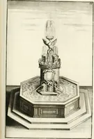 Picture 136 of 233 from Architectura curiosa nova, exponens 1. Fundamenta hydragogica, indolemq[ue] aquæ, aëris interventu in altum levandæ. 2. Varios aquarum ac salientium fontium lusus per varia spectatu jucunda epistomiorum seu siphonum genera. 3. Magnum amnissimorum fontium, machinarumq[ue] aquæductoriarum sumtu magno exstructarum, ac per Italiam, Britanniam, Germaniam &c. visendarum, numerum. 4. Specus artificiales sumtuosissimas, cum plerisq[ue] principum europæorum palatiis, hortis, aulis; nec non præcipuis monasteriis atq[ue] arcibus. 5. Cum auctario figurarum elegantissimarum, ad hortorum topiaria vario ductù dividenda, nec non conclavium laquearibus ac pavimentis segmentandis, itemq[ue] labyrinthis construendis, adhibendarum. Omnia 200 æri incisis... descripta (1664), leaf 306