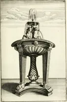 Picture 138 of 233 from Architectura curiosa nova, exponens 1. Fundamenta hydragogica, indolemq[ue] aquæ, aëris interventu in altum levandæ. 2. Varios aquarum ac salientium fontium lusus per varia spectatu jucunda epistomiorum seu siphonum genera. 3. Magnum amnissimorum fontium, machinarumq[ue] aquæductoriarum sumtu magno exstructarum, ac per Italiam, Britanniam, Germaniam &c. visendarum, numerum. 4. Specus artificiales sumtuosissimas, cum plerisq[ue] principum europæorum palatiis, hortis, aulis; nec non præcipuis monasteriis atq[ue] arcibus. 5. Cum auctario figurarum elegantissimarum, ad hortorum topiaria vario ductù dividenda, nec non conclavium laquearibus ac pavimentis segmentandis, itemq[ue] labyrinthis construendis, adhibendarum. Omnia 200 æri incisis... descripta (1664), leaf 310