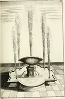 Picture 139 of 233 from Architectura curiosa nova, exponens 1. Fundamenta hydragogica, indolemq[ue] aquæ, aëris interventu in altum levandæ. 2. Varios aquarum ac salientium fontium lusus per varia spectatu jucunda epistomiorum seu siphonum genera. 3. Magnum amnissimorum fontium, machinarumq[ue] aquæductoriarum sumtu magno exstructarum, ac per Italiam, Britanniam, Germaniam &c. visendarum, numerum. 4. Specus artificiales sumtuosissimas, cum plerisq[ue] principum europæorum palatiis, hortis, aulis; nec non præcipuis monasteriis atq[ue] arcibus. 5. Cum auctario figurarum elegantissimarum, ad hortorum topiaria vario ductù dividenda, nec non conclavium laquearibus ac pavimentis segmentandis, itemq[ue] labyrinthis construendis, adhibendarum. Omnia 200 æri incisis... descripta (1664), leaf 312