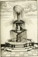 Picture 151 of 233 from Architectura curiosa nova, exponens 1. Fundamenta hydragogica, indolemq[ue] aquæ, aëris interventu in altum levandæ. 2. Varios aquarum ac salientium fontium lusus per varia spectatu jucunda epistomiorum seu siphonum genera. 3. Magnum amnissimorum fontium, machinarumq[ue] aquæductoriarum sumtu magno exstructarum, ac per Italiam, Britanniam, Germaniam &c. visendarum, numerum. 4. Specus artificiales sumtuosissimas, cum plerisq[ue] principum europæorum palatiis, hortis, aulis; nec non præcipuis monasteriis atq[ue] arcibus. 5. Cum auctario figurarum elegantissimarum, ad hortorum topiaria vario ductù dividenda, nec non conclavium laquearibus ac pavimentis segmentandis, itemq[ue] labyrinthis construendis, adhibendarum. Omnia 200 æri incisis... descripta (1664), leaf 336