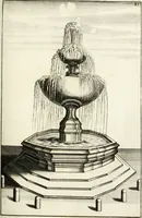 Picture 152 of 233 from Architectura curiosa nova, exponens 1. Fundamenta hydragogica, indolemq[ue] aquæ, aëris interventu in altum levandæ. 2. Varios aquarum ac salientium fontium lusus per varia spectatu jucunda epistomiorum seu siphonum genera. 3. Magnum amnissimorum fontium, machinarumq[ue] aquæductoriarum sumtu magno exstructarum, ac per Italiam, Britanniam, Germaniam &c. visendarum, numerum. 4. Specus artificiales sumtuosissimas, cum plerisq[ue] principum europæorum palatiis, hortis, aulis; nec non præcipuis monasteriis atq[ue] arcibus. 5. Cum auctario figurarum elegantissimarum, ad hortorum topiaria vario ductù dividenda, nec non conclavium laquearibus ac pavimentis segmentandis, itemq[ue] labyrinthis construendis, adhibendarum. Omnia 200 æri incisis... descripta (1664), leaf 338