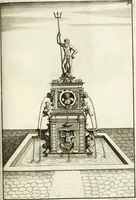 Picture 161 of 233 from Architectura curiosa nova, exponens 1. Fundamenta hydragogica, indolemq[ue] aquæ, aëris interventu in altum levandæ. 2. Varios aquarum ac salientium fontium lusus per varia spectatu jucunda epistomiorum seu siphonum genera. 3. Magnum amnissimorum fontium, machinarumq[ue] aquæductoriarum sumtu magno exstructarum, ac per Italiam, Britanniam, Germaniam &c. visendarum, numerum. 4. Specus artificiales sumtuosissimas, cum plerisq[ue] principum europæorum palatiis, hortis, aulis; nec non præcipuis monasteriis atq[ue] arcibus. 5. Cum auctario figurarum elegantissimarum, ad hortorum topiaria vario ductù dividenda, nec non conclavium laquearibus ac pavimentis segmentandis, itemq[ue] labyrinthis construendis, adhibendarum. Omnia 200 æri incisis... descripta (1664), leaf 356