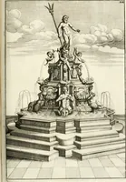 Picture 175 of 233 from Architectura curiosa nova, exponens 1. Fundamenta hydragogica, indolemq[ue] aquæ, aëris interventu in altum levandæ. 2. Varios aquarum ac salientium fontium lusus per varia spectatu jucunda epistomiorum seu siphonum genera. 3. Magnum amnissimorum fontium, machinarumq[ue] aquæductoriarum sumtu magno exstructarum, ac per Italiam, Britanniam, Germaniam &c. visendarum, numerum. 4. Specus artificiales sumtuosissimas, cum plerisq[ue] principum europæorum palatiis, hortis, aulis; nec non præcipuis monasteriis atq[ue] arcibus. 5. Cum auctario figurarum elegantissimarum, ad hortorum topiaria vario ductù dividenda, nec non conclavium laquearibus ac pavimentis segmentandis, itemq[ue] labyrinthis construendis, adhibendarum. Omnia 200 æri incisis... descripta (1664), leaf 384