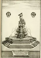 Picture 176 of 233 from Architectura curiosa nova, exponens 1. Fundamenta hydragogica, indolemq[ue] aquæ, aëris interventu in altum levandæ. 2. Varios aquarum ac salientium fontium lusus per varia spectatu jucunda epistomiorum seu siphonum genera. 3. Magnum amnissimorum fontium, machinarumq[ue] aquæductoriarum sumtu magno exstructarum, ac per Italiam, Britanniam, Germaniam &c. visendarum, numerum. 4. Specus artificiales sumtuosissimas, cum plerisq[ue] principum europæorum palatiis, hortis, aulis; nec non præcipuis monasteriis atq[ue] arcibus. 5. Cum auctario figurarum elegantissimarum, ad hortorum topiaria vario ductù dividenda, nec non conclavium laquearibus ac pavimentis segmentandis, itemq[ue] labyrinthis construendis, adhibendarum. Omnia 200 æri incisis... descripta (1664), leaf 386