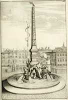 Picture 178 of 233 from Architectura curiosa nova, exponens 1. Fundamenta hydragogica, indolemq[ue] aquæ, aëris interventu in altum levandæ. 2. Varios aquarum ac salientium fontium lusus per varia spectatu jucunda epistomiorum seu siphonum genera. 3. Magnum amnissimorum fontium, machinarumq[ue] aquæductoriarum sumtu magno exstructarum, ac per Italiam, Britanniam, Germaniam &c. visendarum, numerum. 4. Specus artificiales sumtuosissimas, cum plerisq[ue] principum europæorum palatiis, hortis, aulis; nec non præcipuis monasteriis atq[ue] arcibus. 5. Cum auctario figurarum elegantissimarum, ad hortorum topiaria vario ductù dividenda, nec non conclavium laquearibus ac pavimentis segmentandis, itemq[ue] labyrinthis construendis, adhibendarum. Omnia 200 æri incisis... descripta (1664), leaf 390