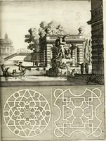 Picture 200 of 233 from Architectura curiosa nova, exponens 1. Fundamenta hydragogica, indolemq[ue] aquæ, aëris interventu in altum levandæ. 2. Varios aquarum ac salientium fontium lusus per varia spectatu jucunda epistomiorum seu siphonum genera. 3. Magnum amnissimorum fontium, machinarumq[ue] aquæductoriarum sumtu magno exstructarum, ac per Italiam, Britanniam, Germaniam &c. visendarum, numerum. 4. Specus artificiales sumtuosissimas, cum plerisq[ue] principum europæorum palatiis, hortis, aulis; nec non præcipuis monasteriis atq[ue] arcibus. 5. Cum auctario figurarum elegantissimarum, ad hortorum topiaria vario ductù dividenda, nec non conclavium laquearibus ac pavimentis segmentandis, itemq[ue] labyrinthis construendis, adhibendarum. Omnia 200 æri incisis... descripta (1664), leaf 460