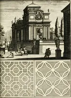 Picture 203 of 233 from Architectura curiosa nova, exponens 1. Fundamenta hydragogica, indolemq[ue] aquæ, aëris interventu in altum levandæ. 2. Varios aquarum ac salientium fontium lusus per varia spectatu jucunda epistomiorum seu siphonum genera. 3. Magnum amnissimorum fontium, machinarumq[ue] aquæductoriarum sumtu magno exstructarum, ac per Italiam, Britanniam, Germaniam &c. visendarum, numerum. 4. Specus artificiales sumtuosissimas, cum plerisq[ue] principum europæorum palatiis, hortis, aulis; nec non præcipuis monasteriis atq[ue] arcibus. 5. Cum auctario figurarum elegantissimarum, ad hortorum topiaria vario ductù dividenda, nec non conclavium laquearibus ac pavimentis segmentandis, itemq[ue] labyrinthis construendis, adhibendarum. Omnia 200 æri incisis... descripta (1664), leaf 466