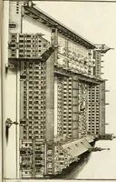 Picture 216 of 233 from Architectura curiosa nova, exponens 1. Fundamenta hydragogica, indolemq[ue] aquæ, aëris interventu in altum levandæ. 2. Varios aquarum ac salientium fontium lusus per varia spectatu jucunda epistomiorum seu siphonum genera. 3. Magnum amnissimorum fontium, machinarumq[ue] aquæductoriarum sumtu magno exstructarum, ac per Italiam, Britanniam, Germaniam &c. visendarum, numerum. 4. Specus artificiales sumtuosissimas, cum plerisq[ue] principum europæorum palatiis, hortis, aulis; nec non præcipuis monasteriis atq[ue] arcibus. 5. Cum auctario figurarum elegantissimarum, ad hortorum topiaria vario ductù dividenda, nec non conclavium laquearibus ac pavimentis segmentandis, itemq[ue] labyrinthis construendis, adhibendarum. Omnia 200 æri incisis... descripta (1664), leaf 490