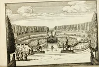 Picture 232 of 233 from Architectura curiosa nova, exponens 1. Fundamenta hydragogica, indolemq[ue] aquæ, aëris interventu in altum levandæ. 2. Varios aquarum ac salientium fontium lusus per varia spectatu jucunda epistomiorum seu siphonum genera. 3. Magnum amnissimorum fontium, machinarumq[ue] aquæductoriarum sumtu magno exstructarum, ac per Italiam, Britanniam, Germaniam &c. visendarum, numerum. 4. Specus artificiales sumtuosissimas, cum plerisq[ue] principum europæorum palatiis, hortis, aulis; nec non præcipuis monasteriis atq[ue] arcibus. 5. Cum auctario figurarum elegantissimarum, ad hortorum topiaria vario ductù dividenda, nec non conclavium laquearibus ac pavimentis segmentandis, itemq[ue] labyrinthis construendis, adhibendarum. Omnia 200 æri incisis... descripta (1664), leaf 516