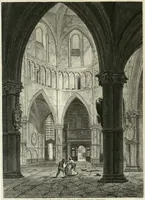 An illustration from The architectural antiquities of Great Britain : represented and illustrated in a series of views, elevations, plans, sections, and details, of various ancient English edifices : with historical and descriptive accounts of each (1807)