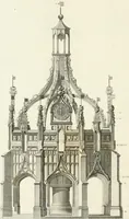 An illustration from The architectural antiquities of Great Britain : represented and illustrated in a series of views, elevations, plans, sections, and details, of various ancient English edifices : with historical and descriptive accounts of each (1807)