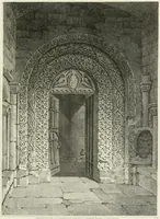 An illustration from The architectural antiquities of Great Britain : represented and illustrated in a series of views, elevations, plans, sections, and details, of various ancient English edifices : with historical and descriptive accounts of each (1807)