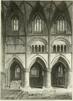 An illustration from The architectural antiquities of Great Britain : represented and illustrated in a series of views, elevations, plans, sections, and details, of various ancient English edifices : with historical and descriptive accounts of each (1807)