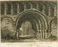 An illustration from The architectural antiquities of Great Britain : represented and illustrated in a series of views, elevations, plans, sections, and details, of various ancient English edifices : with historical and descriptive accounts of each (1807)