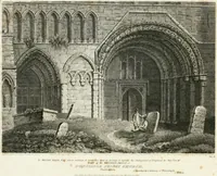 An illustration from The architectural antiquities of Great Britain : represented and illustrated in a series of views, elevations, plans, sections, and details, of various ancient English edifices : with historical and descriptive accounts of each (1807)