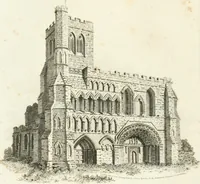An illustration from The architectural antiquities of Great Britain : represented and illustrated in a series of views, elevations, plans, sections, and details, of various ancient English edifices : with historical and descriptive accounts of each (1807)