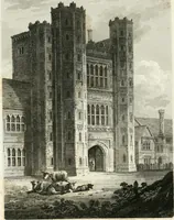 An illustration from The architectural antiquities of Great Britain : represented and illustrated in a series of views, elevations, plans, sections, and details, of various ancient English edifices : with historical and descriptive accounts of each (1807)