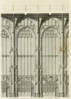 An illustration from The architectural antiquities of Great Britain : represented and illustrated in a series of views, elevations, plans, sections, and details, of various ancient English edifices : with historical and descriptive accounts of each (1807)