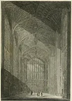 An illustration from The architectural antiquities of Great Britain : represented and illustrated in a series of views, elevations, plans, sections, and details, of various ancient English edifices : with historical and descriptive accounts of each (1807)