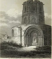 An illustration from The architectural antiquities of Great Britain, represented and illustrated in a series of views, elevations, plans, sections, and details, of various ancient English edifices : with historical and descriptive accounts of each (1807)