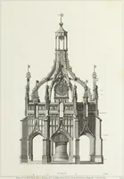 An illustration from The architectural antiquities of Great Britain, represented and illustrated in a series of views, elevations, plans, sections, and details, of various ancient English edifices : with historical and descriptive accounts of each (1807)