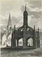 An illustration from The architectural antiquities of Great Britain, represented and illustrated in a series of views, elevations, plans, sections, and details, of various ancient English edifices : with historical and descriptive accounts of each (1807)