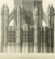 An illustration from The architectural antiquities of Great Britain : represented and illustrated in a series of views, elevations, plans, sections, and details, of various ancient English edifices : with historical and descriptive accounts of each (1807)